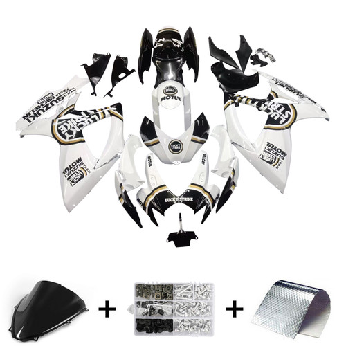 Fairings Suzuki GSXR 600 750 White Black Lucky Strike Racing  (2006-2007) Fairings Suzuki GSXR 600 750 White Black Lucky Strike Racing  (2006-2007)