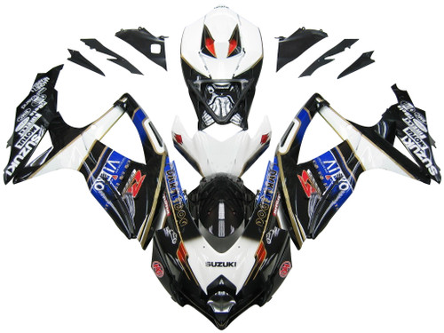 Fairings Suzuki GSXR 600 750 Black White Suzuki Racing  (2008-2009-2010) Fairings Suzuki GSXR 600 750 Black White Suzuki Racing  (2008-2009-2010)