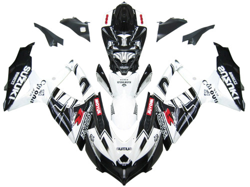 Fairings Suzuki GSXR 600 750 Black White Alstare Corona Racing  (2008-2009-2010) Fairings Suzuki GSXR 600 750 Black White Alstare Corona Racing  (2008-2009-2010)