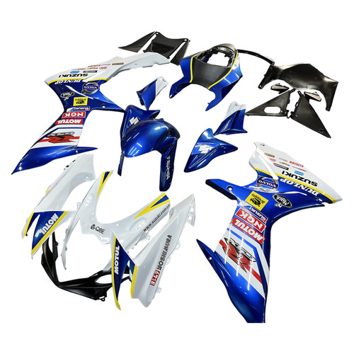 2011-2023 Suzuki GSXR600 GSXR750 K11 Blue White Dunlop Racing Amotopart Fairings Plastics Customs Fairing