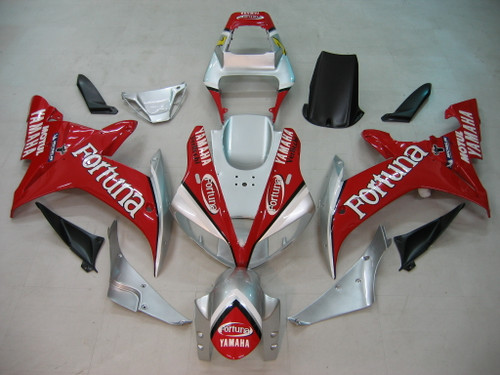 Fairings Yamaha YZF-R1 Red Silver Fortuna Racing (2002-2003)