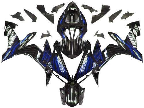 Fairings Yamaha YZF-R1 Black & Blue Flame R1 Racing (2004-2006)