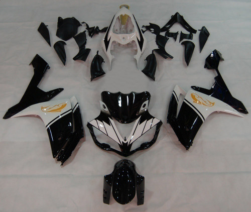 2007-2008 Yamaha YZF-R1 Black White R1 Racing Amotopart Fairings Customs Fairing