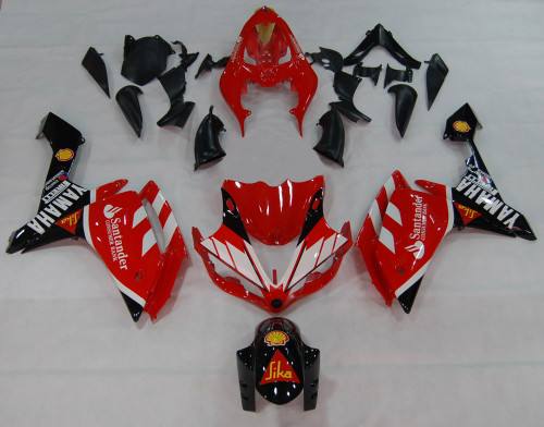 Fairings Yamaha YZF-R1 Red Black Santander Bank Racing (2007-2008) Fairings Yamaha YZF-R1 Red Black Santander Bank Racing (2007-2008)