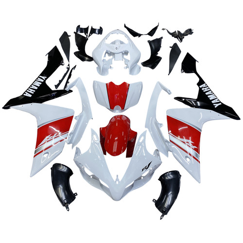 2007-2008 Yamaha YZF-R1 White Red Black R1 Racing Amotopart Fairings Customs Fairing 2007-2008 Yamaha YZF-R1 White Red Black R1 Racing Amotopart Fairings Customs Fairing