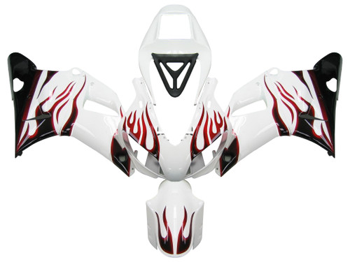 Fairings Yamaha YZF-R1 White & Red Flame R1 Racing (1998-1999) Fairings Yamaha YZF-R1 White & Red Flame R1 Racing (1998-1999)