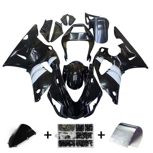 1998-1999 Yamaha YZF-R1 Black White R1 Racing Amotopart Fairings Customs Fairing