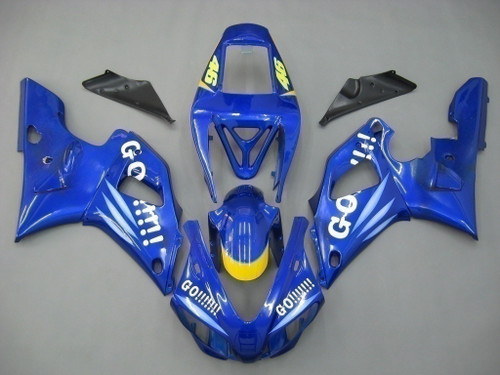 1998-1999 Yamaha YZF-R1 Blue No.46 GO!!!!!! R1 Racing Amotopart Fairings Customs Fairing