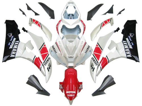 Fairings Yamaha YZF-R6 White Red Black R6 Racing (2006-2007)