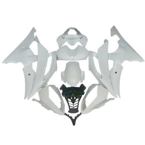 2008-2016 Yamaha YZF-R6 White R6 Racing Amotopart Fairings Customs Fairing