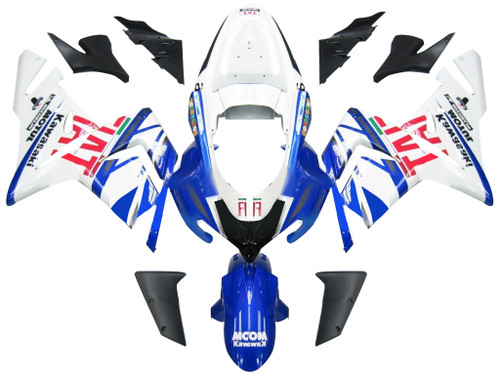 Fairings Kawasaki ZX 10R Blue White FIAT Racing (2004-2005)