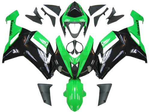 Fairings Kawasaki ZX6R ZX636 Green Black Ninja ZX6R  Racing  (2007-2008) Fairings Kawasaki ZX6R ZX636 Green Black Ninja ZX6R  Racing  (2007-2008)