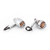 2PCs Turn Signals Grill Bullet Amber Indicator Lights Lamp Universal, Chrome