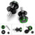 2x10mm CNC Motorcycle Swingarm Spools Slider For KAWASAKI ZX10R Z800 Z1000 Green
