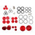 Upper Frame Plugs Caps Covers Set CNC Aluminum For BMW R1200GS ADV LC 13-19 Red Upper Frame Plugs Caps Covers Set CNC Aluminum For BMW R1200GS ADV LC 13-19 Red