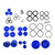 Upper Frame Plugs Caps Covers Set Aluminum For BMW R1200GS ADV LC 13-19 blue Upper Frame Plugs Caps Covers Set Aluminum For BMW R1200GS ADV LC 13-19 blue