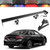 Universal Sedan Adjustable Aluminum Rear Trunk Wing Racing Spoiler W/ LED Light Black