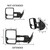 POWER HEAT Extend Tow Mirrors w/LED Signal Black For CHEVY Silverado Sierra 14-18 Black