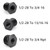 1/2-28 to 3/4-16, 13/16-16, 3/4 NPT Threaded Oil Filter Adapter 3PC Black