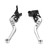 Left & Right Brake Clutch Levers For Kawasaki Ninja 250 300 Silver