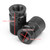 Pair CNC Anti-Thief Tire Valve Stem Caps Black