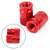 Pair CNC Anti-Thief Tire Valve Stem Caps RED