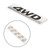 Metal 4WD Emblem Car Fender Trunk Tailgate Badge Decals Sticker 4WD 4X4 SUV GLY Metal 4WD Emblem Car Fender Trunk Tailgate Badge Decals Sticker 4WD 4X4 SUV GLY