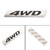 Metal 4WD Emblem Car Fender Trunk Tailgate Badge Decals Sticker 4WD 4X4 SUV GLY