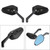 Pair M8 M10 Rearview Side Mirrors for Motorcycle Moped Scooter Quad ATV UNIVERSAL Fit for All Motorbike / Sportbike / Superbike / Scooter BLK
