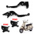 Adjustable Folding Extendable Racing Brake & Clutch Levers For VESPA GTS 300 Super BLK