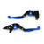 Adjustable Folding Extendable Racing Brake & Clutch Levers For VESPA GTS 300 Super BLUE
