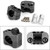 CNC Aluminum Handlebar Risers 22-28mm Universal Clamp Mount BLK