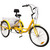 7-Speed 24" Adult 3-Wheel Tricycle Cruise Bike Bicycle With Basket Yellow