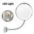 10X Flexible Gooseneck Makeup Mirror with LED Light Bathroom Suction Cup 7"