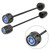 FRONT + REAR Axle Fork Sliders Wheel Crash Protector Fit For Ducati Scrambler 400 803 1100 BLU