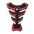 Motorbike Rubber Tank Pad Protector Motorcycle Scratch Pad Universal Spine Sticker B5 RED