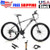 27.5" Wheels Adults Mountain 21 Speed Bikes Bicycle Black&White MTB+Bike Lock+Air Pump