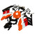 2004-2005 Honda CBR1000RR Amotopart Fairings Black Orange Repsol Racing Customs Fairing