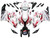 Fairings Honda CBR 1000 RR White & Red Flame Shark Racing (2004-2005) Fairings Honda CBR 1000 RR White & Red Flame Shark Racing (2004-2005)