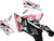 Fairings Honda CBR 1000 RR White & Red Flame Shark Racing (2004-2005)