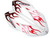 Fairings Honda CBR 1000 RR White & Red Flame Shark Racing (2004-2005) Fairings Honda CBR 1000 RR White & Red Flame Shark Racing (2004-2005)