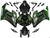 Fairings Honda CBR 1000 RR Black & Green Flame Racing (2004-2005) Fairings Honda CBR 1000 RR Black & Green Flame Racing (2004-2005)