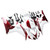 2006-2007 Honda CBR1000RR White & Cherry Red Honda Racing Amotopart Fairings