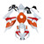 2006-2007 Honda CBR1000RR White Orange Repsol Racing Amotopart Fairings