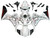 Fairings Honda CBR 1000 RR White and Black Silver Flame Racing (2006-2007) Fairings Honda CBR 1000 RR White and Black Silver Flame Racing (2006-2007)
