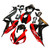 2006-2007 Honda CBR1000RR Black and Red CBR Racing Amotopart Fairings