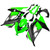 Fairings Plastics Kawasaki Ninja 300R EX300R Green Black Ninja Racing (2013-2014-2015)