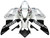 Fairings Suzuki GSXR 1000 White & Black Corona Suzuki Racing  (2003-2004)