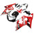 2001-2003 Suzuki GSXR 600 Amotopart Fairings Red Silver Black GSXR Racing 2001-2003 Suzuki GSXR 600 Amotopart Fairings Red Silver Black GSXR Racing