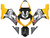 Fairings Suzuki GSXR 600 Silver & Yellow GSXR Racing  (2001-2003) Fairings Suzuki GSXR 600 Silver & Yellow GSXR Racing  (2001-2003)